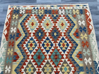 Handmade Afghan Chobi Kilim Rug 202  CM x  153 CM ( SS # 133 )