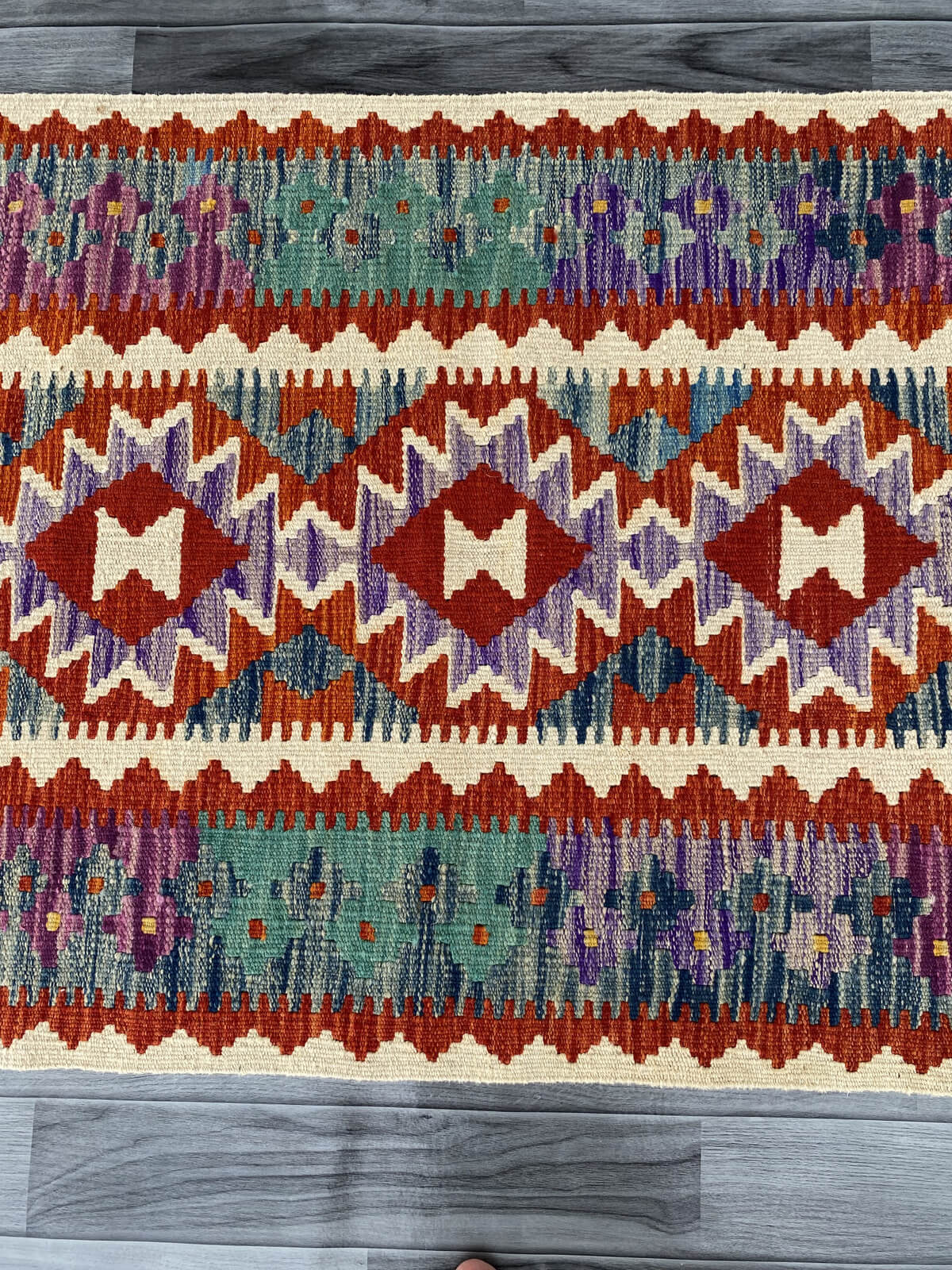 Handmade Afghan Chobi Kilim Rug 128x78 cm KAS#724