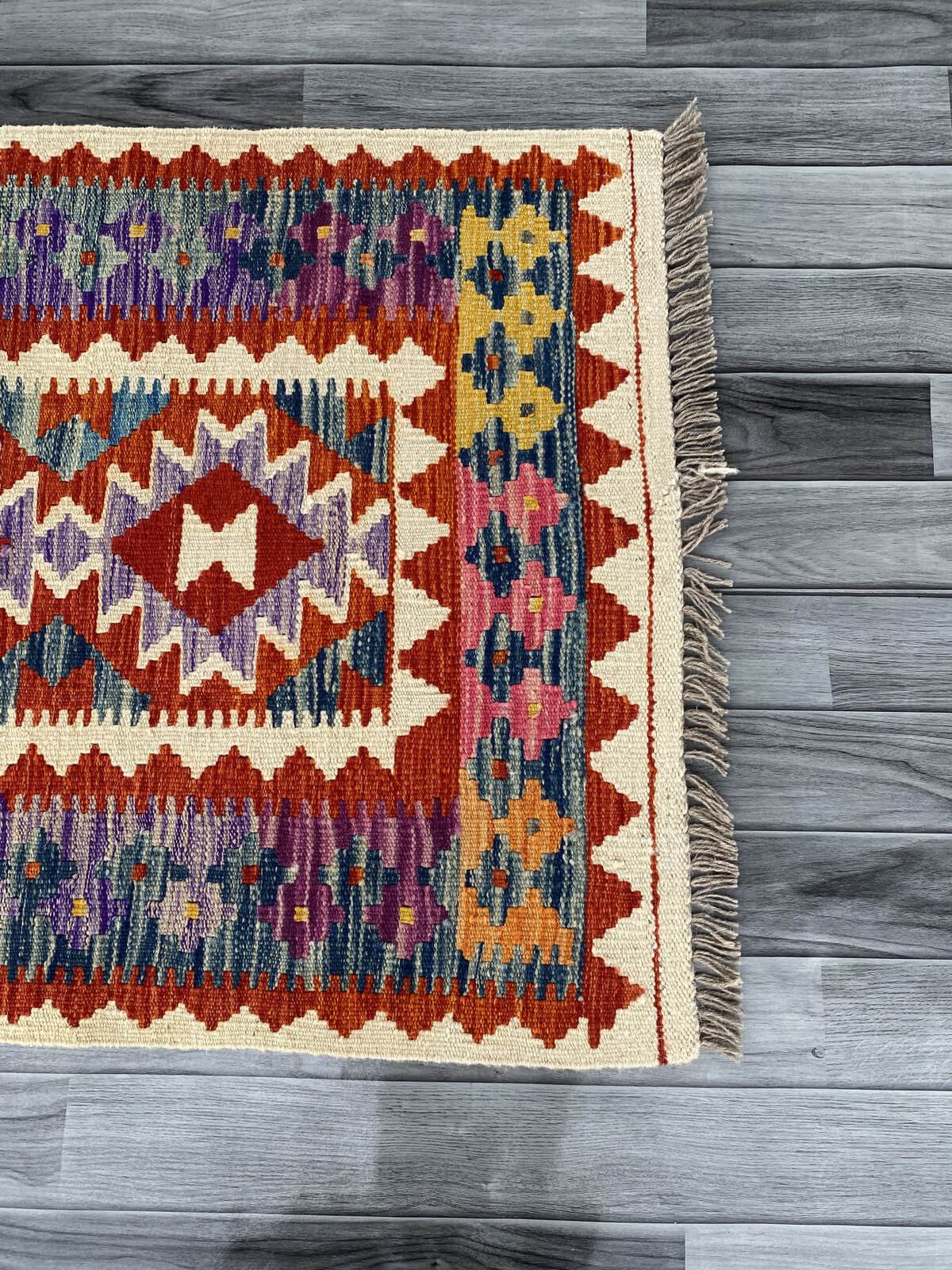 Handmade Afghan Chobi Kilim Rug 128x78 cm KAS#724