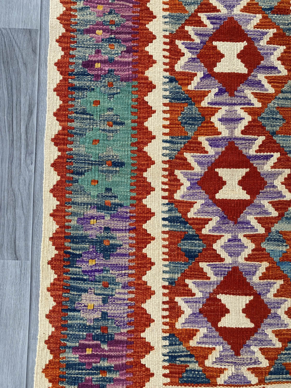 Handmade Afghan Chobi Kilim Rug 128x78 cm KAS#724