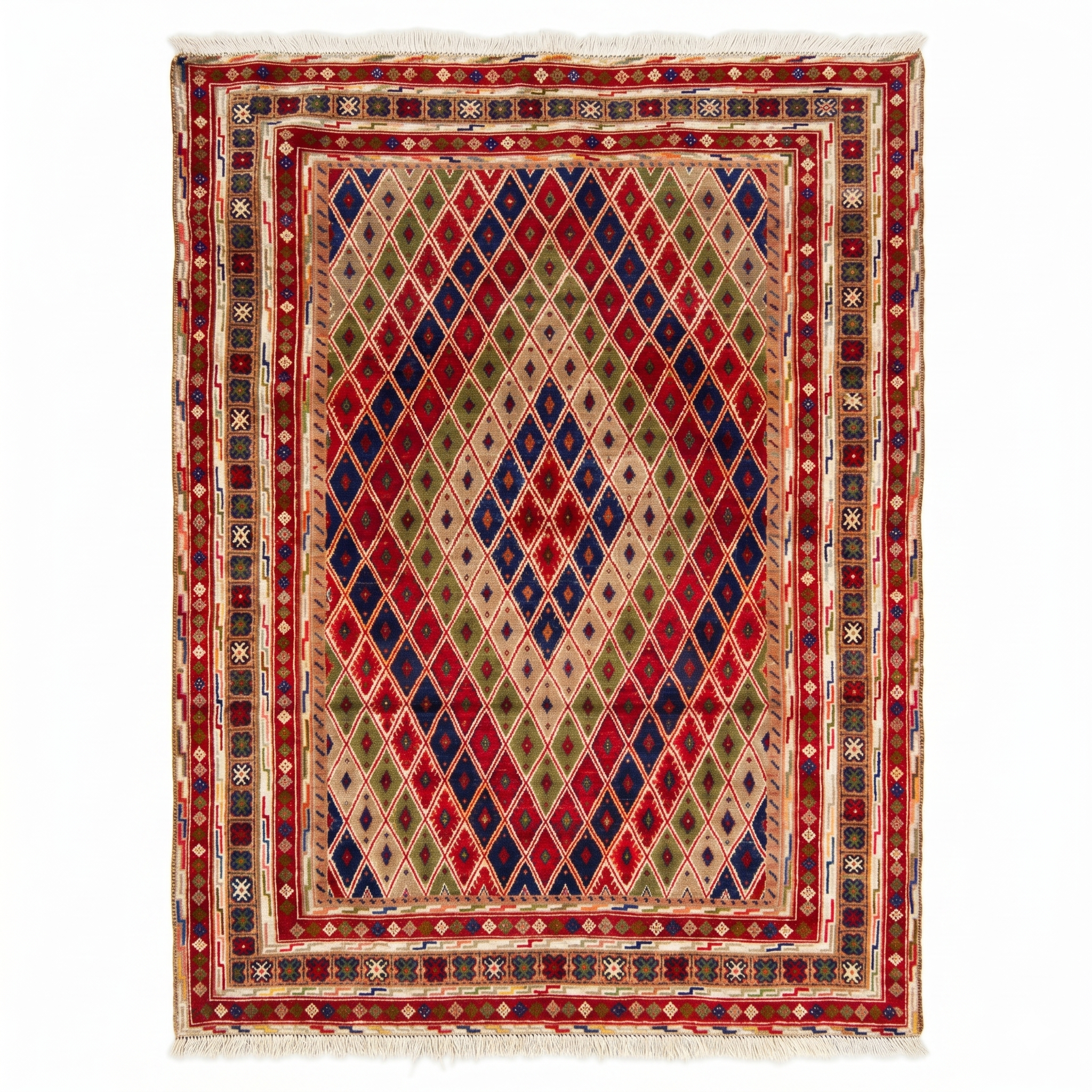 Handmade Afghan Tribal Meshwani Rug 201 CM x156 CM KAB#10084