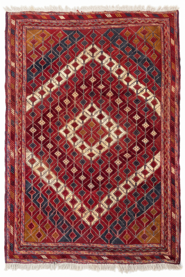 Handmade Afghan Tribal Meshwani Rug 195 CM x 163 CM KAB# 10373