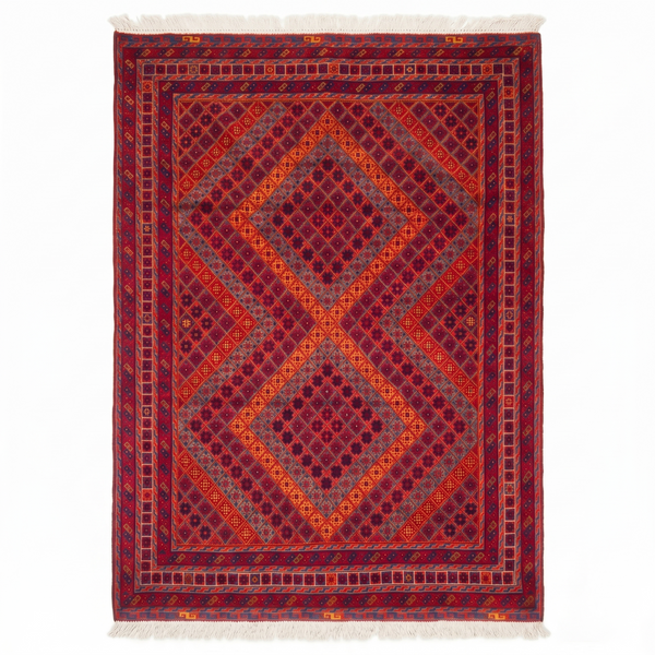 Handmade Afghan Tribal Meshwani Rug 200 CM x151 CM KAB# 10383
