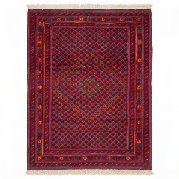 Handmade Afghan Tribal Meshwani Rug 187 CM x 158 CM KAB# 10495