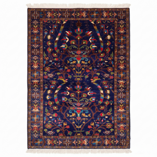 Handmade Afghan Traditional Balochi Rug 245 CM x 118 CM KAS#306