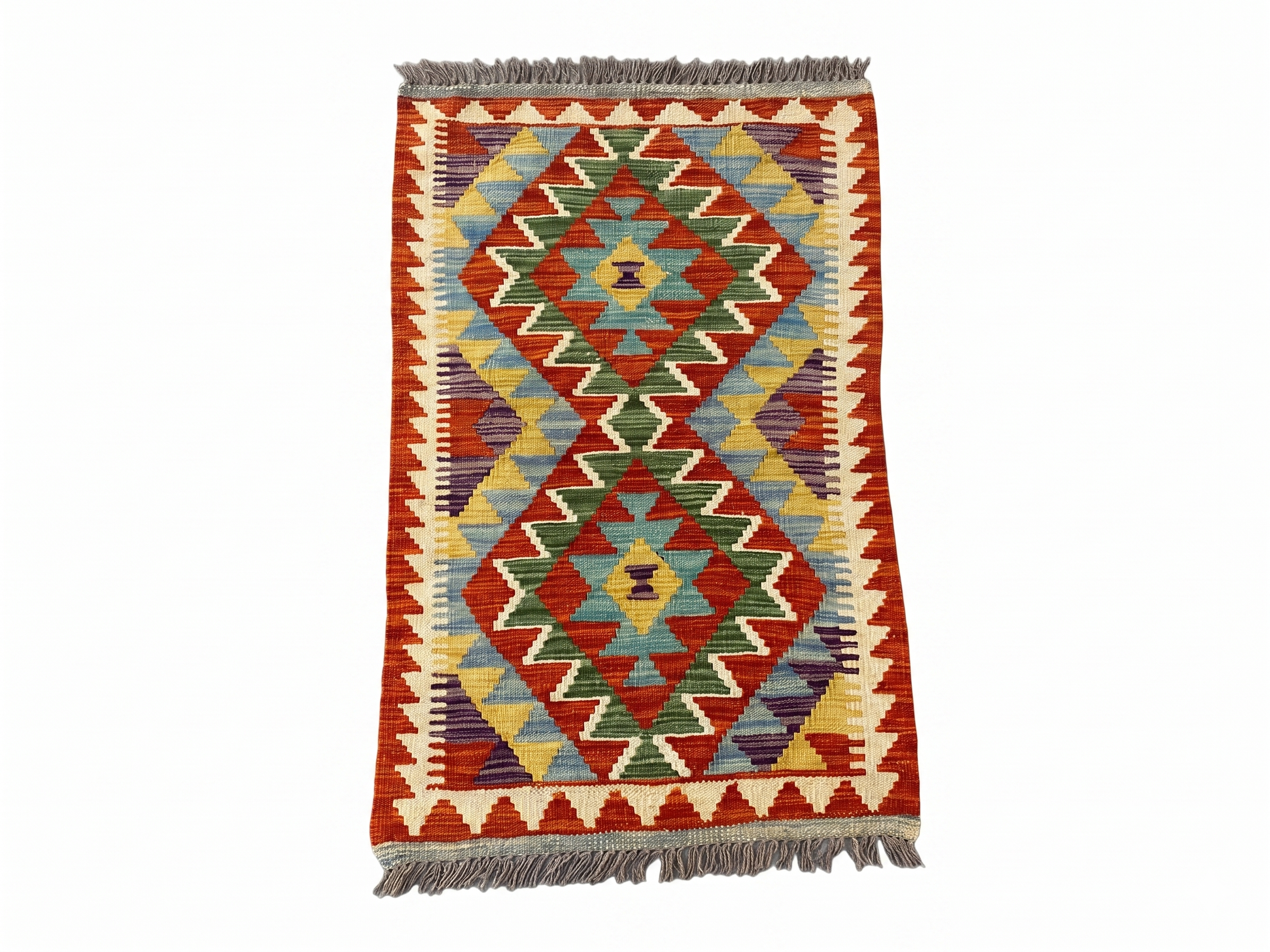 Handmade Afghan Chobi Kilim Rug 95x58 cm KAS#706