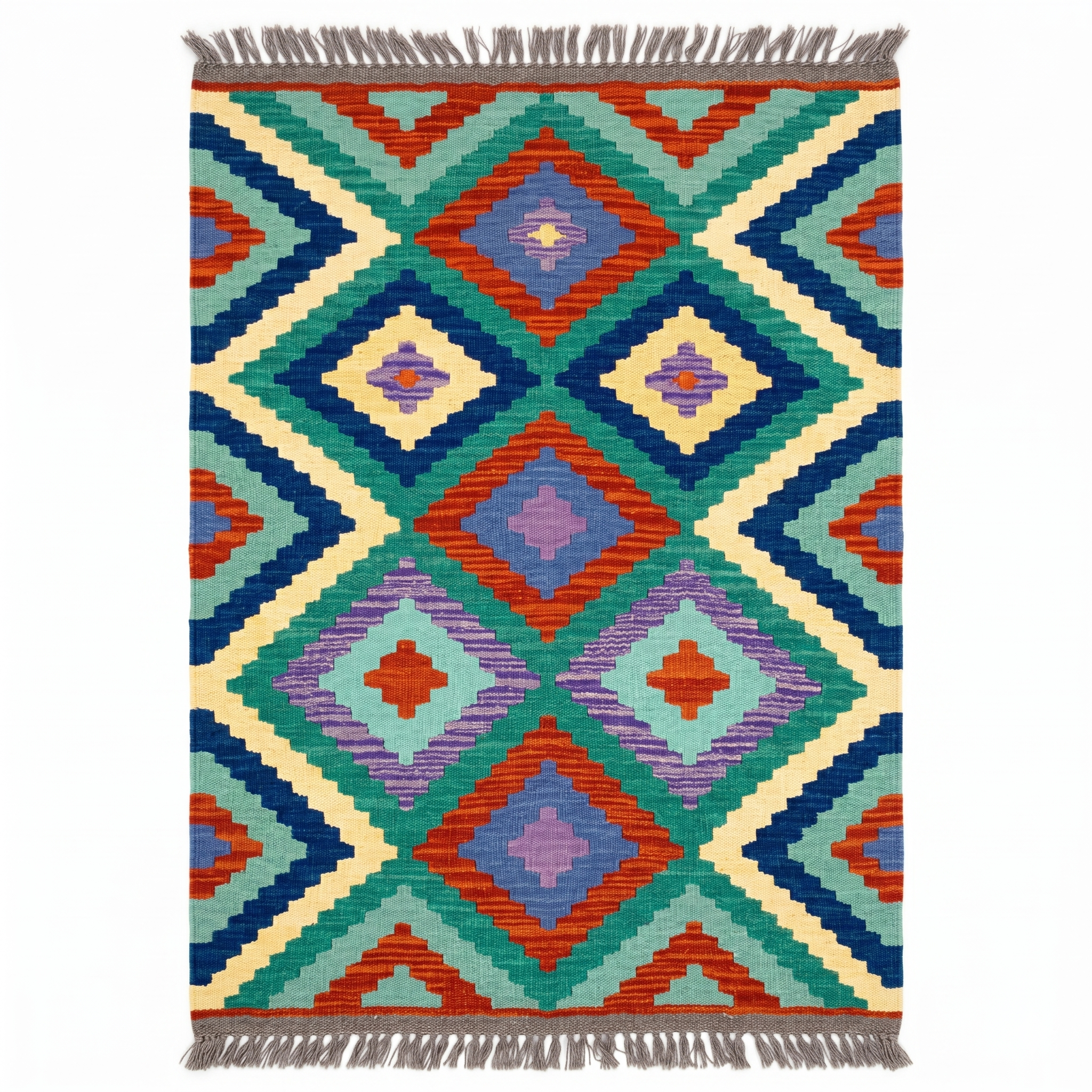 Handmade Afghan Chobi Kilim Rug 75x56 cm KAS#708