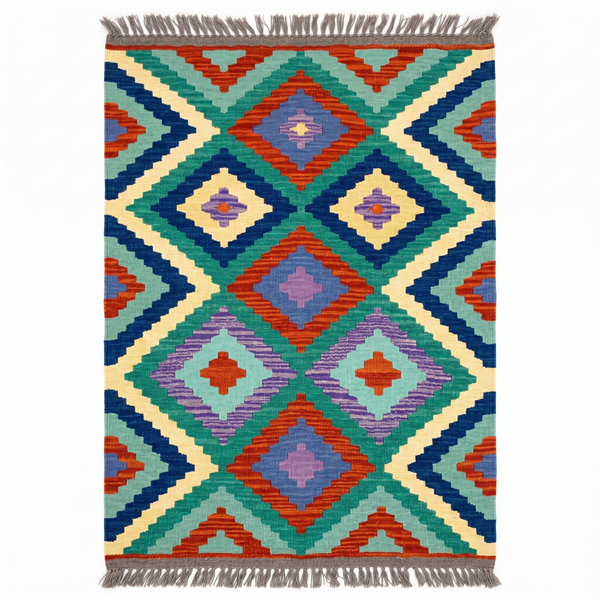 Handmade Afghan Chobi Kilim Rug 75x56 cm KAS#708