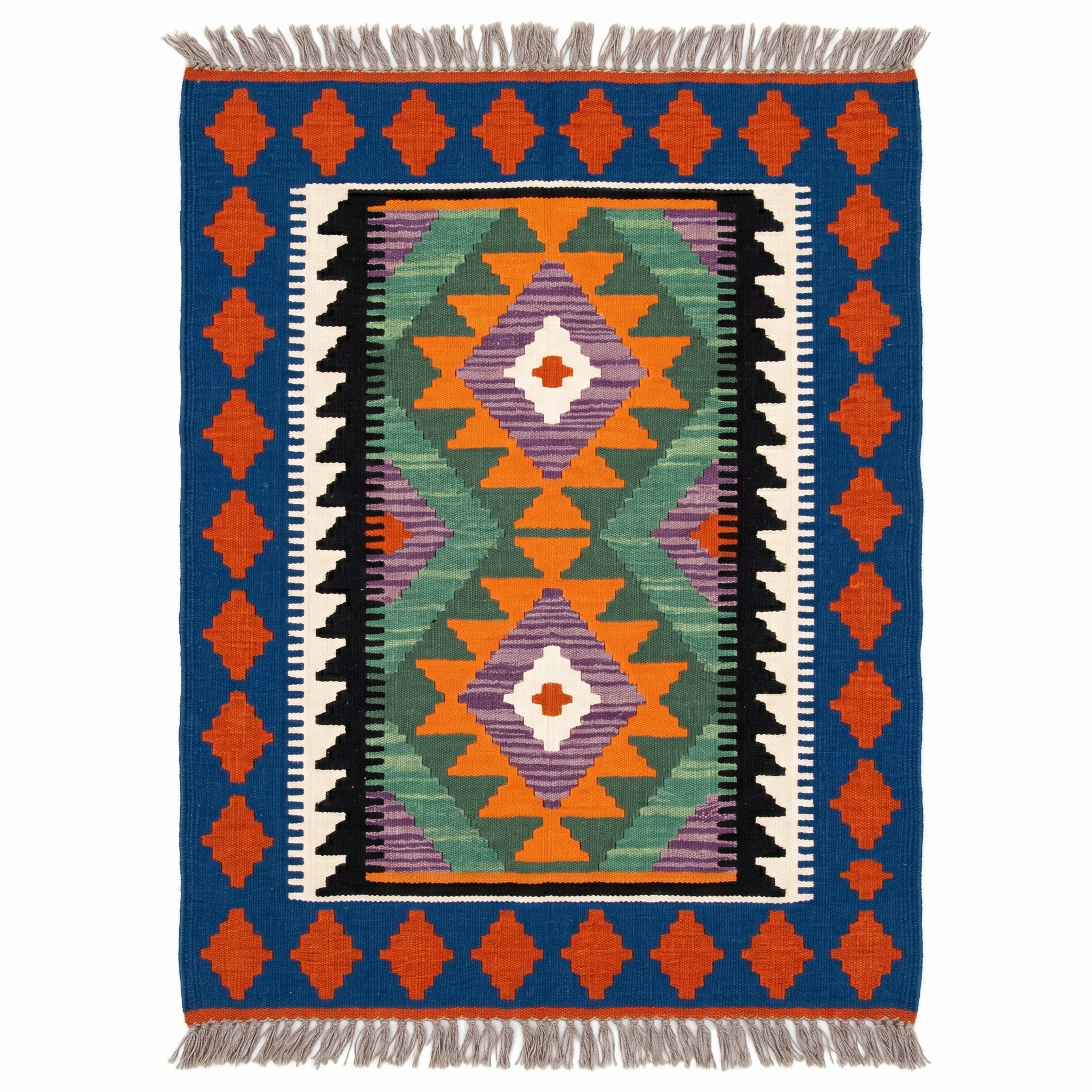 Handmade Afghan Chobi Kilim Rug 77x57 cm KAS#718