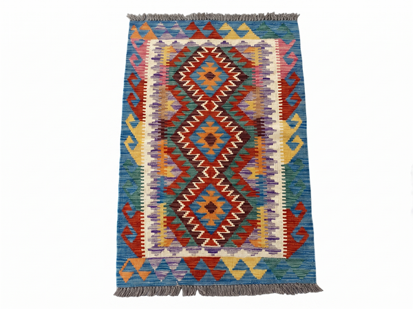 Handmade Afghan Chobi Kilim Rug 118x79 cm KAS#722