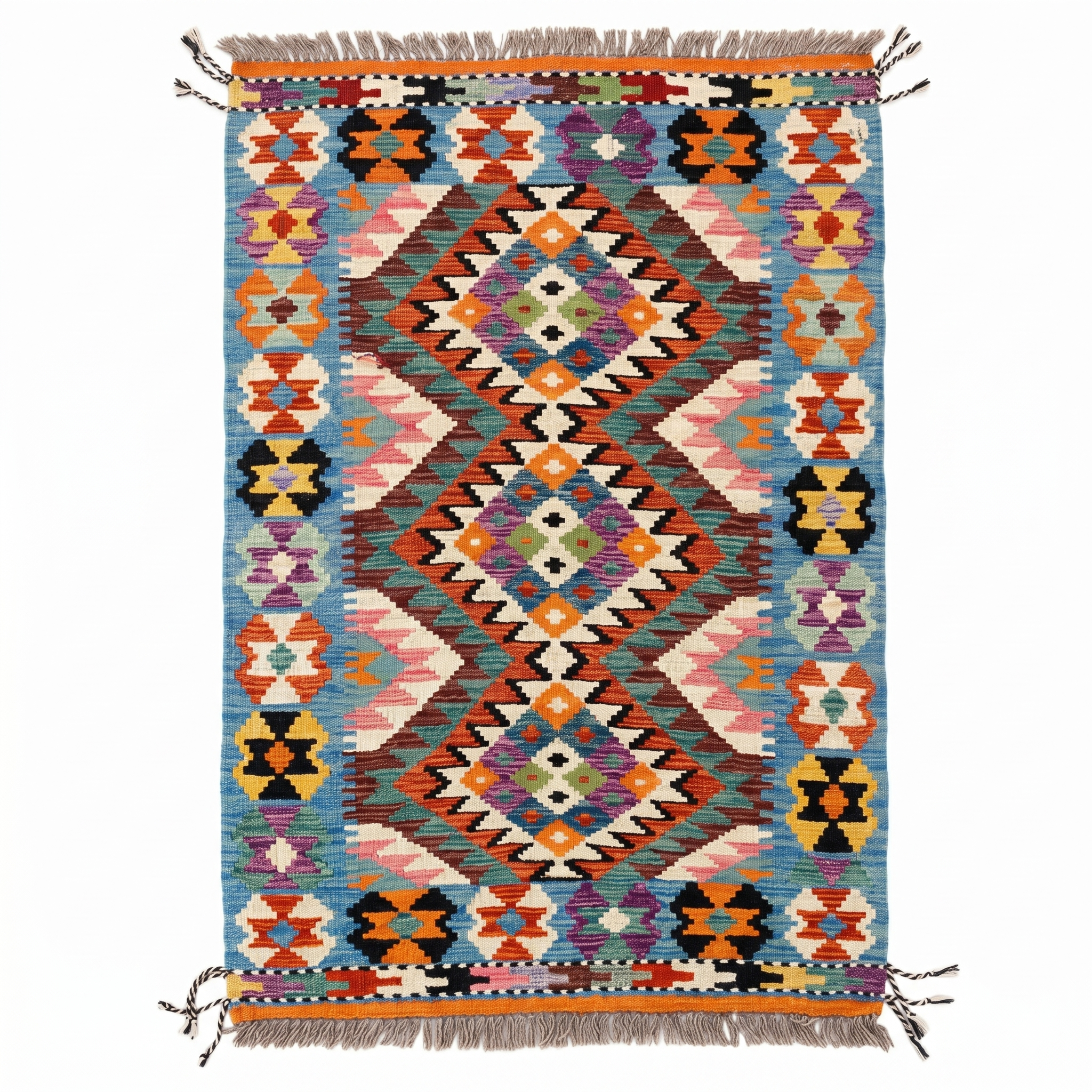 Handmade Afghan Chobi Kilim Rug 127x86 cm KAS#725