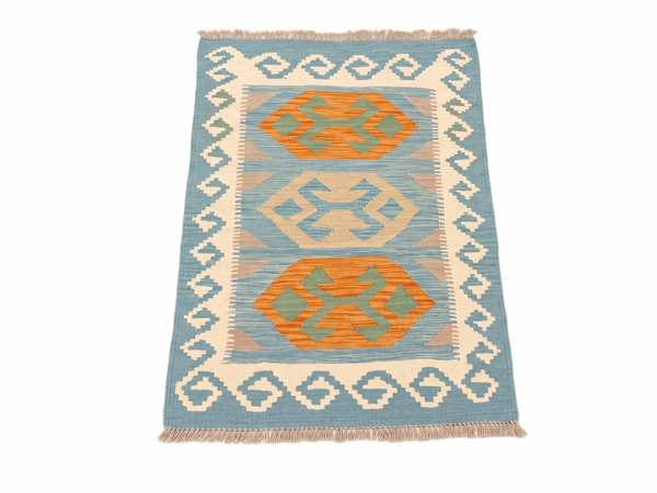 Handmade Afghan Chobi Kilim Rug 103x77 cm KAS#726