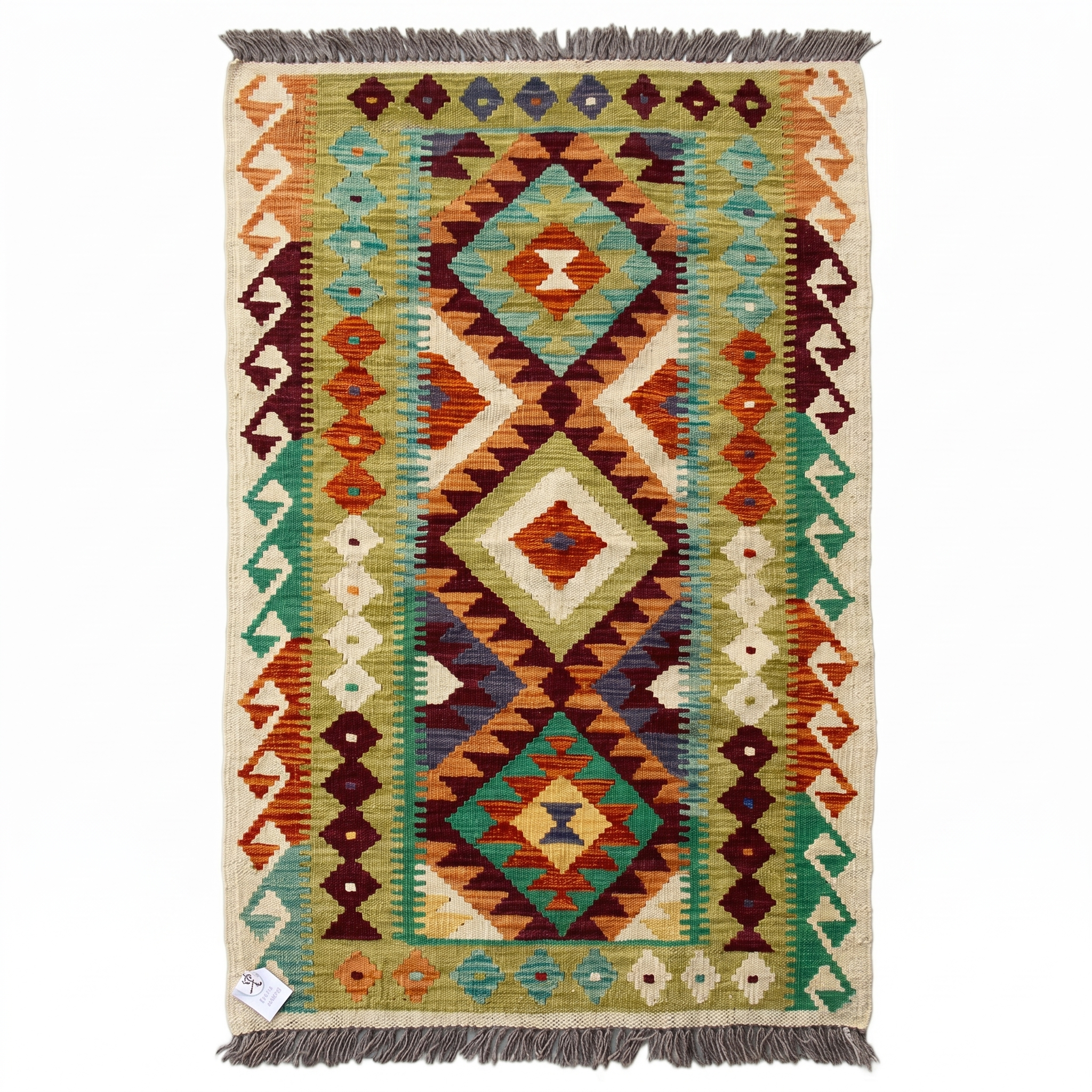 Handmade Afghan Chobi Kilim Rug 126x77 cm KAS#728