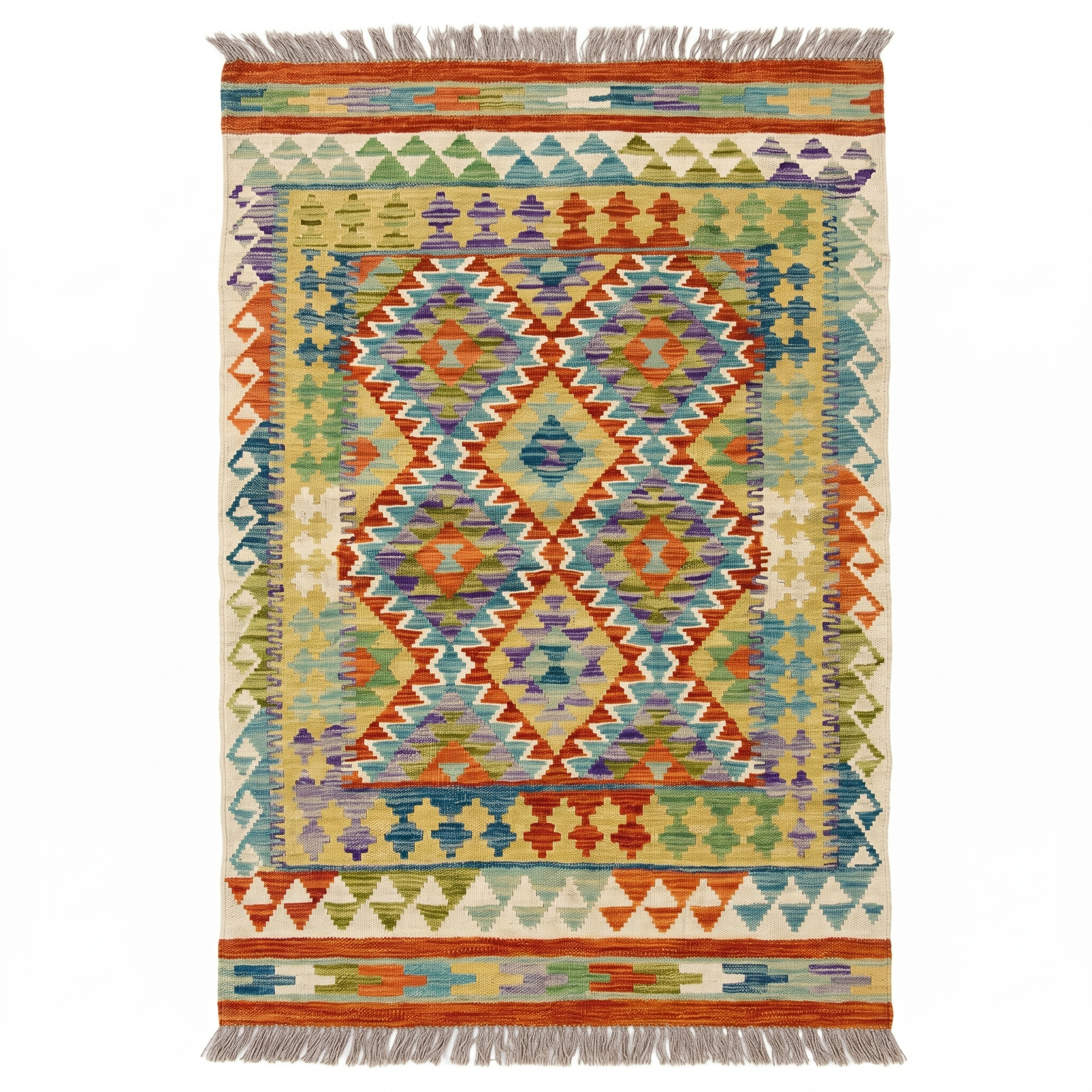 Handmade Afghan Chobi Kilim Rug 152x101 cm KAS#733