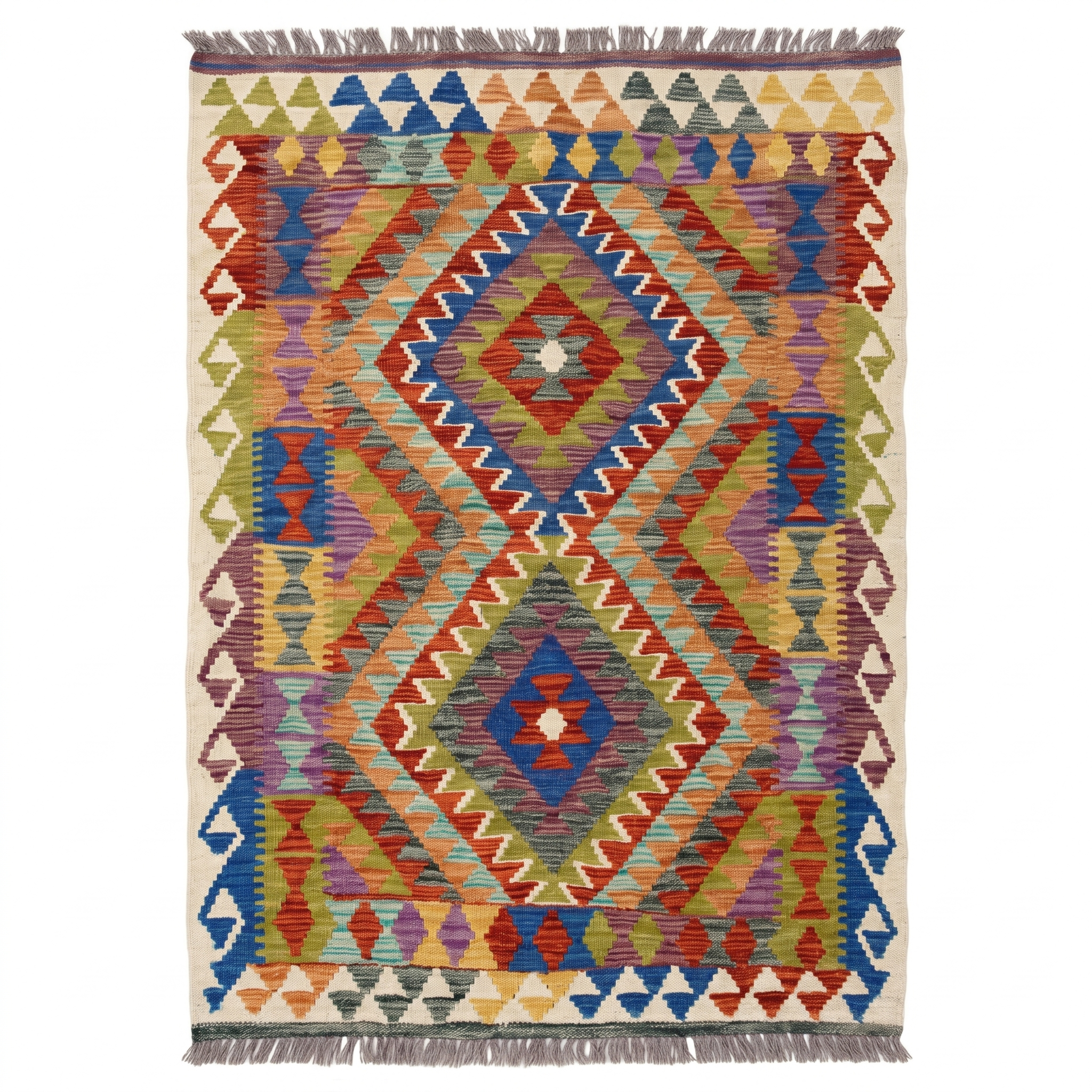 Handmade Afghan Chobi Kilim Rug 152x103 cm KAS#735