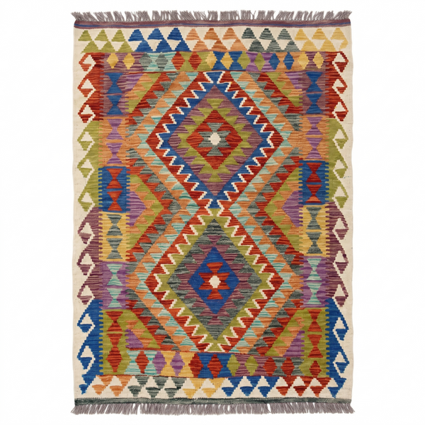 Handmade Afghan Chobi Kilim Rug 152x103 cm KAS#735