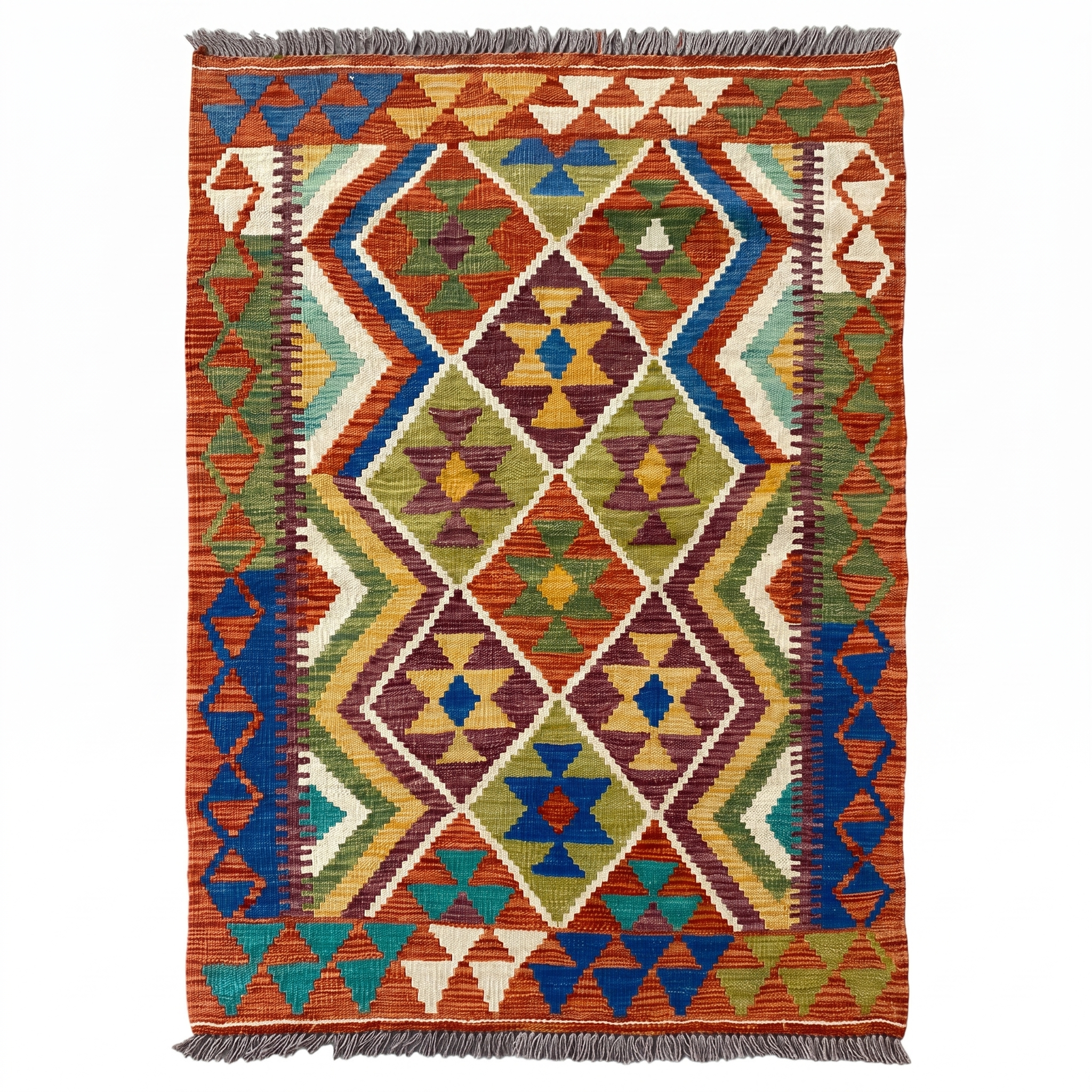 Handmade Afghan Chobi Kilim Rug 145x101 cm KAS#736
