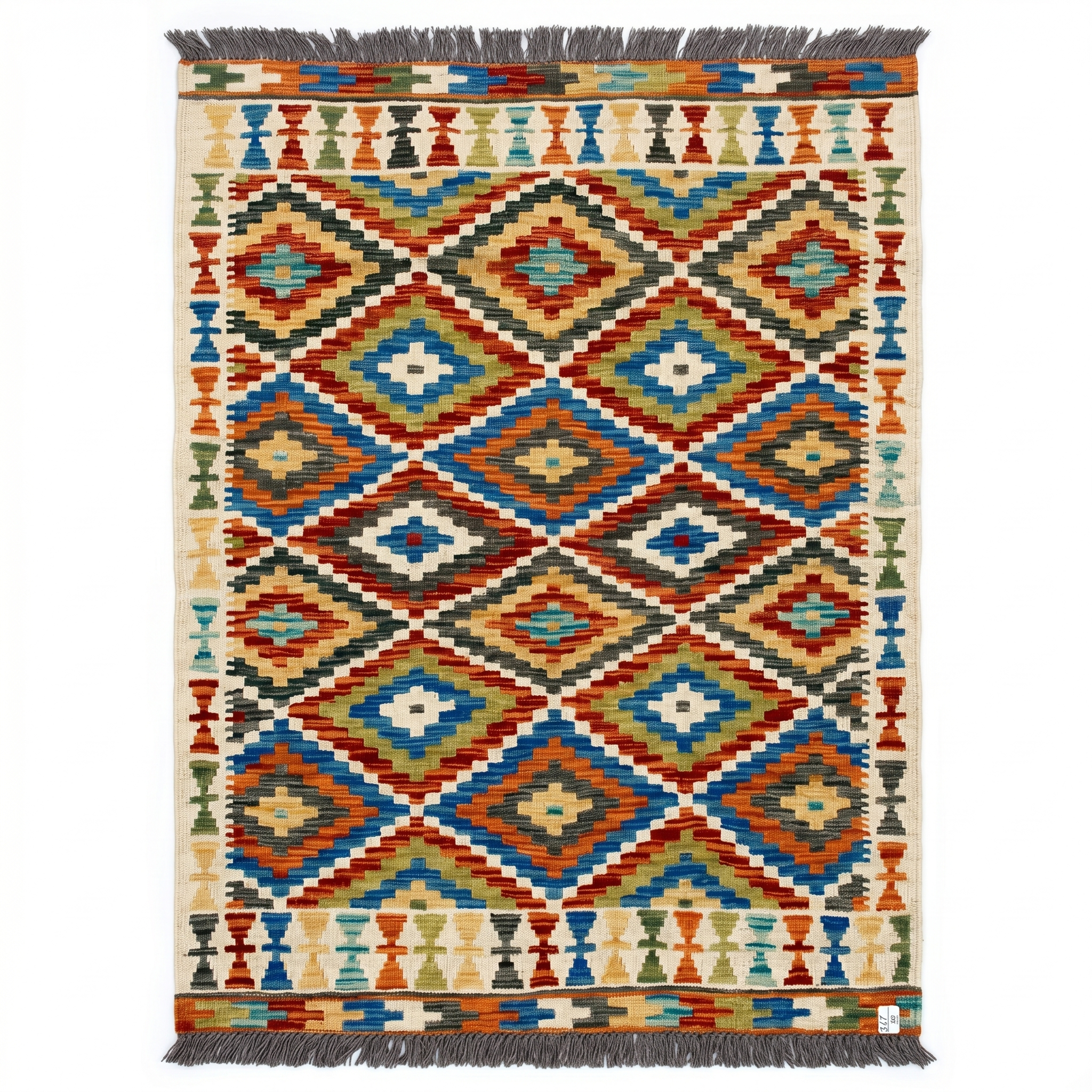 Handmade Afghan Chobi Kilim Rug 146x109 cm KAS#738