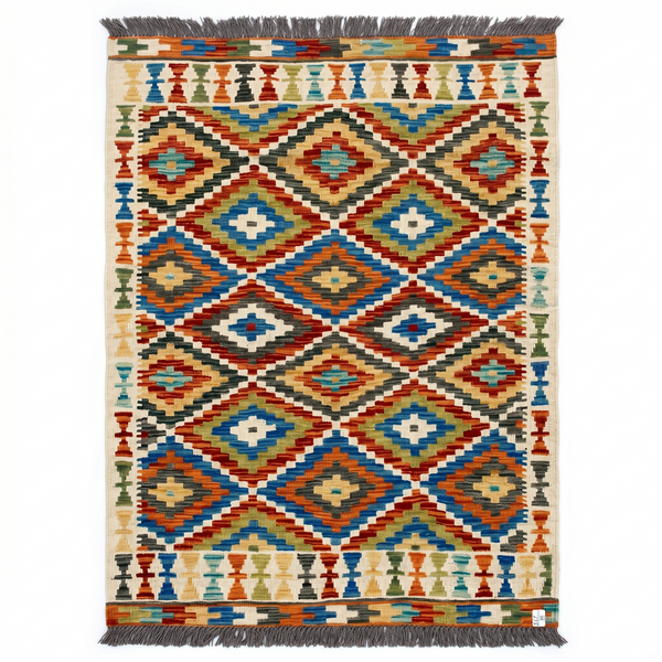 Handmade Afghan Chobi Kilim Rug 146x109 cm KAS#738