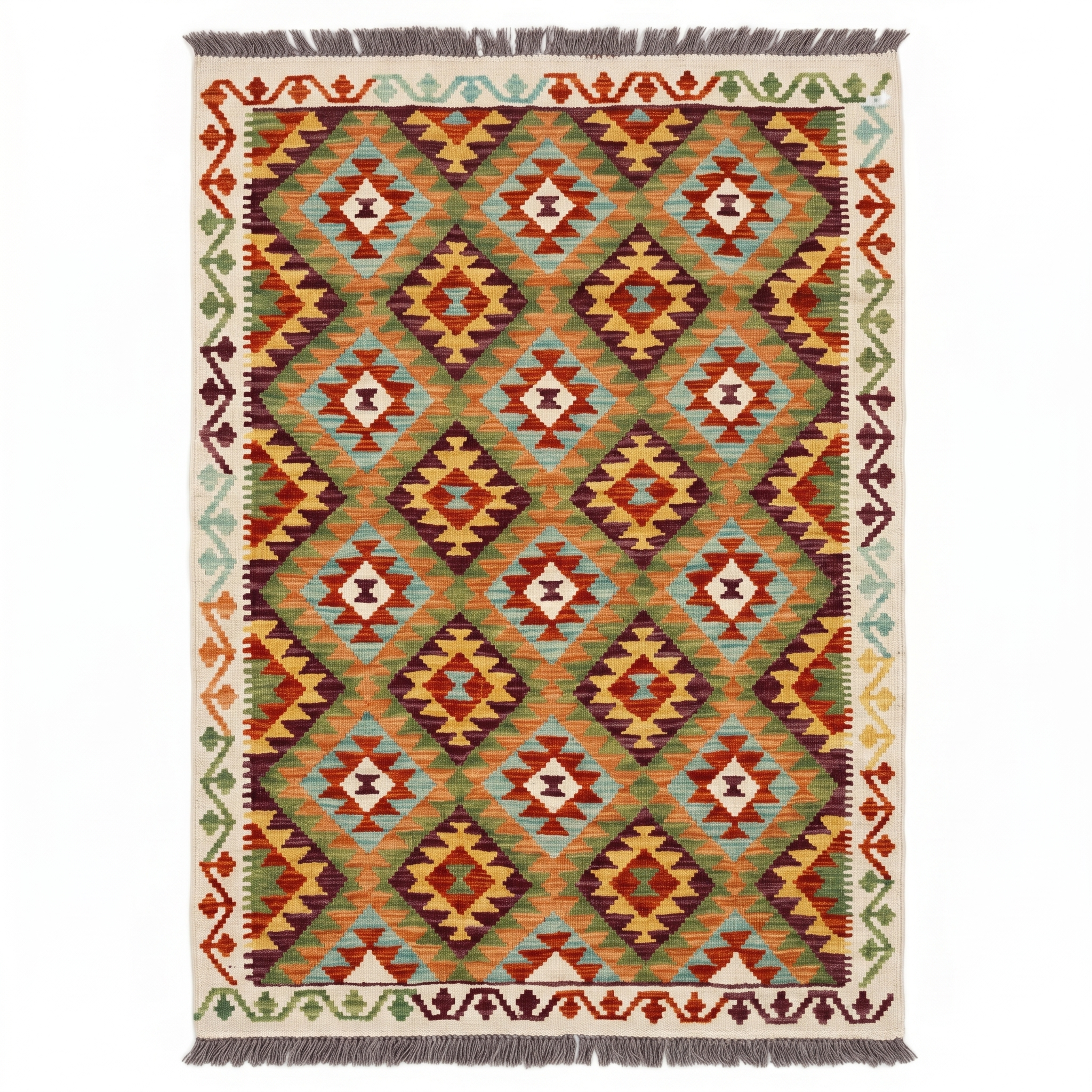 Handmade Afghan Chobi Kilim Rug 156x99 cm KAS#739