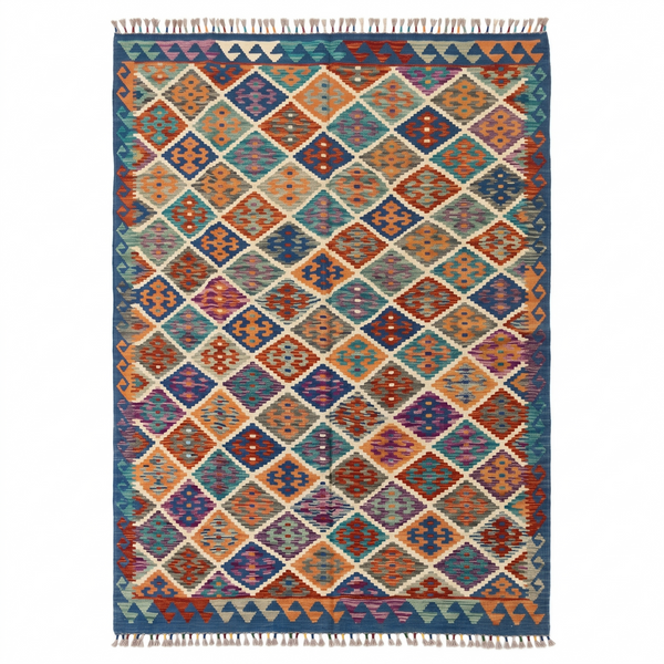 Handmade Afghan Chobi Kilim Rug 249x158 cm KAS#740