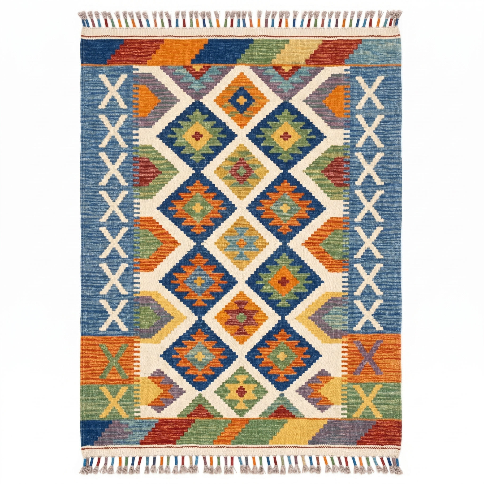 Handmade Afghan Chobi Kilim Rug 203x151 cm KAS#746