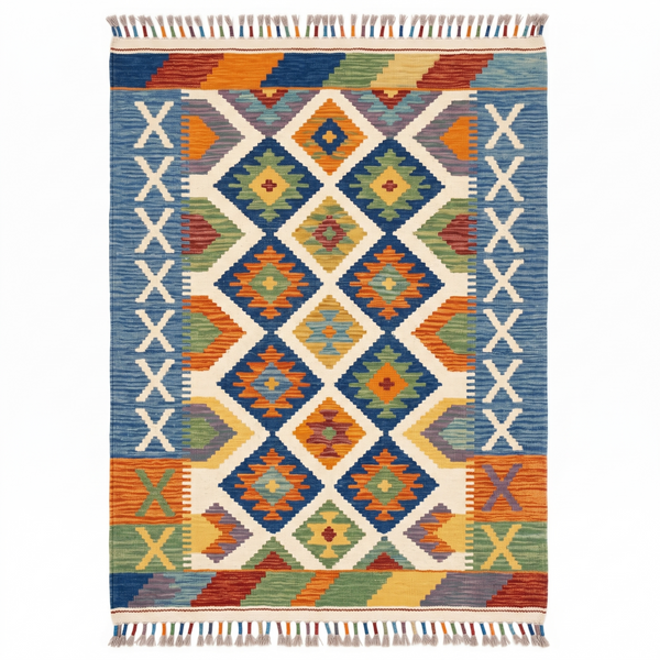 Handmade Afghan Chobi Kilim Rug 203x151 cm KAS#746