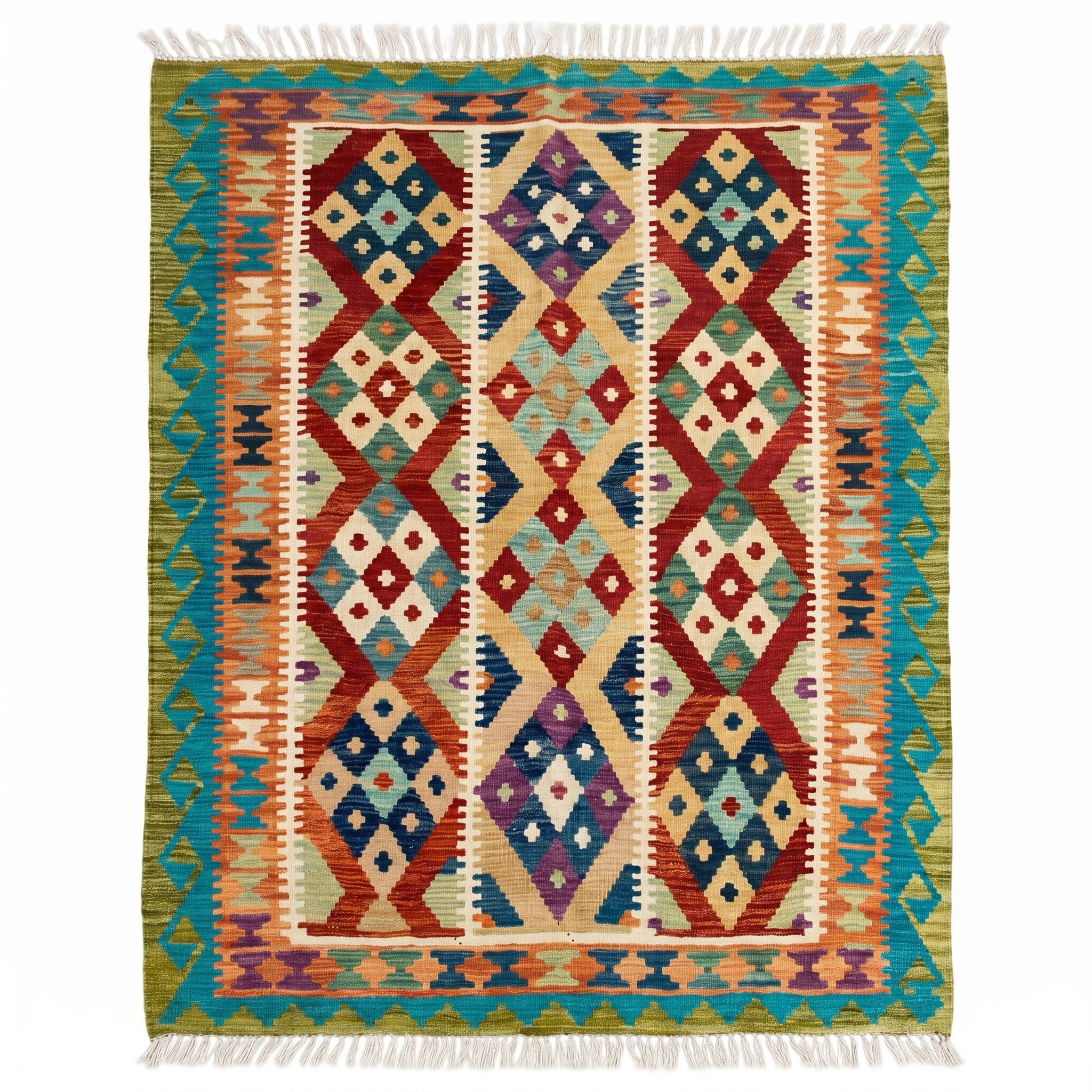 Handmade Afghan Chobi Kilim Rug 198x150 cm KAS#756
