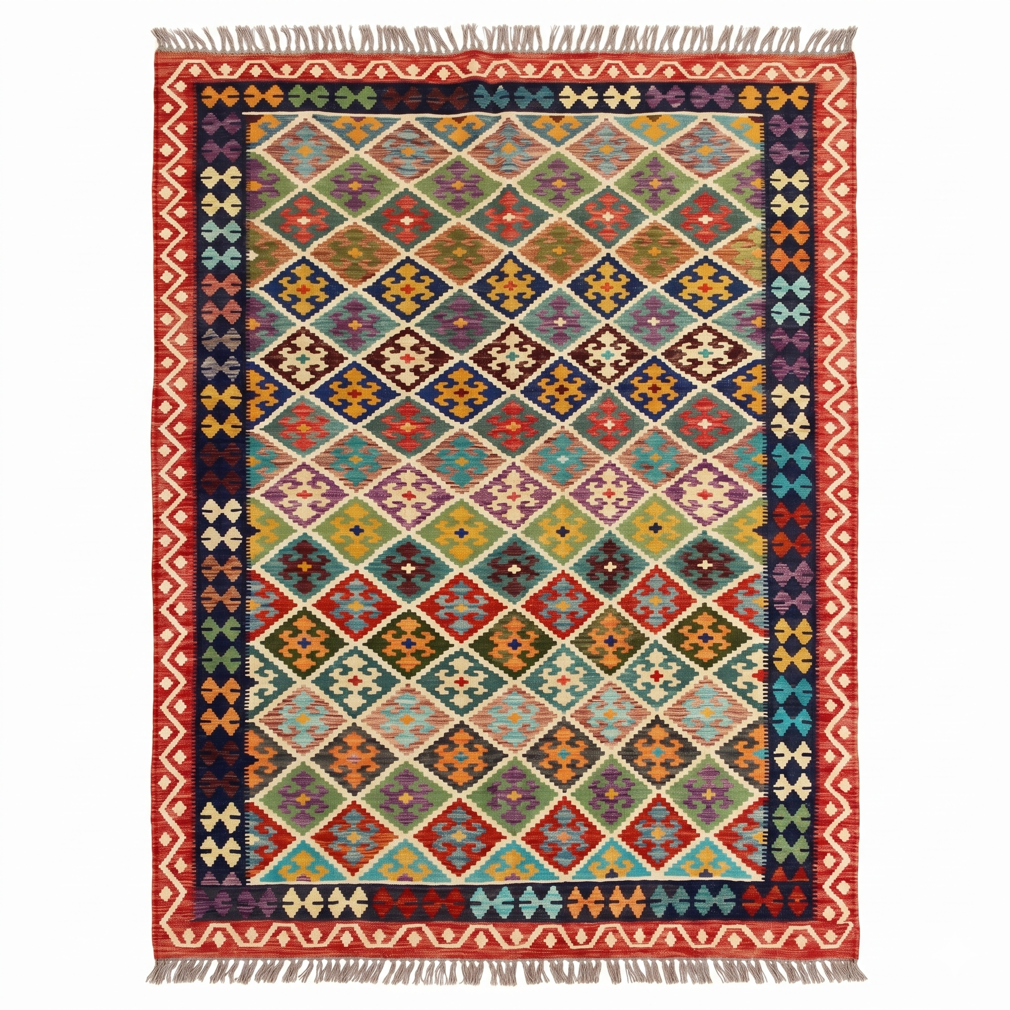 Handmade Afghan Chobi Kilim Rug 295x208 cm KAS#760