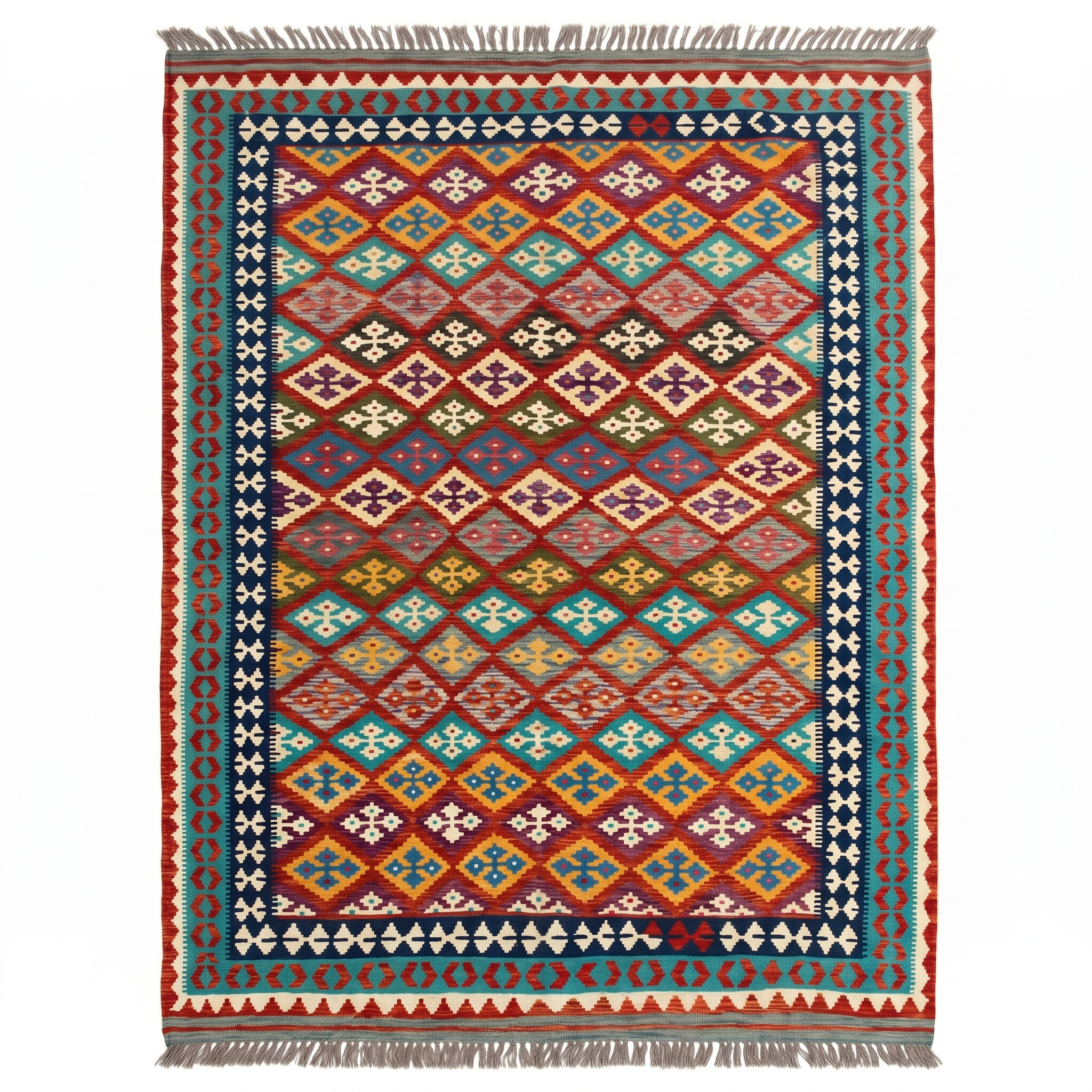 Handmade Afghan Chobi Kilim Rug 310x202 cm KAS#761