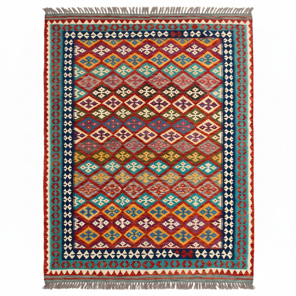 Handmade Afghan Chobi Kilim Rug 310x202 cm KAS#761