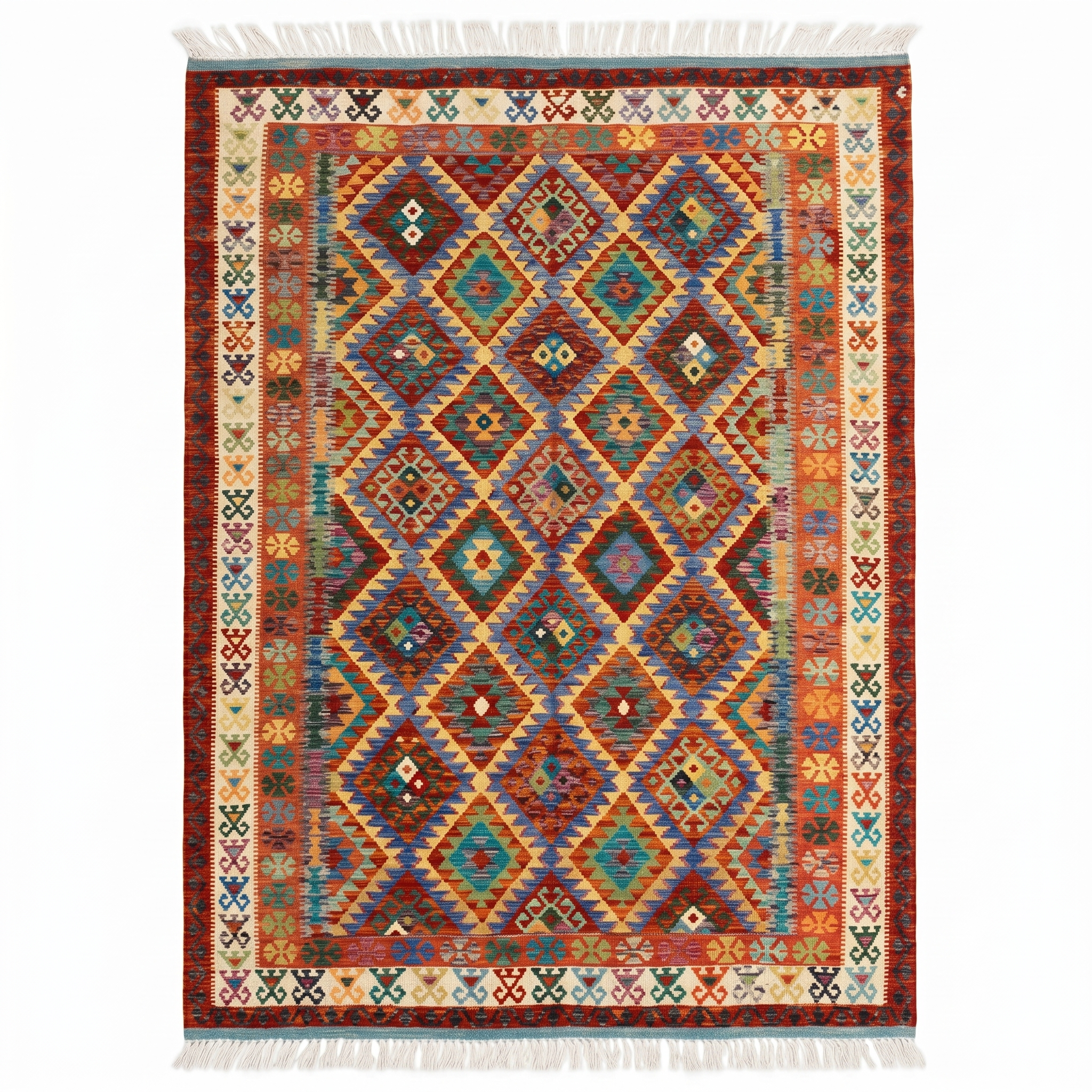 Handmade Afghan Chobi Kilim Rug 306x203 cm KAS#763