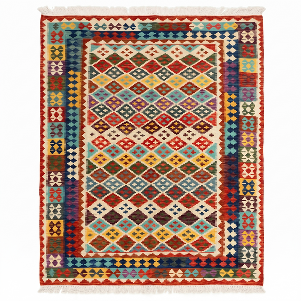 Handmade Afghan Chobi Kilim Rug 294x204 cm KAS#764