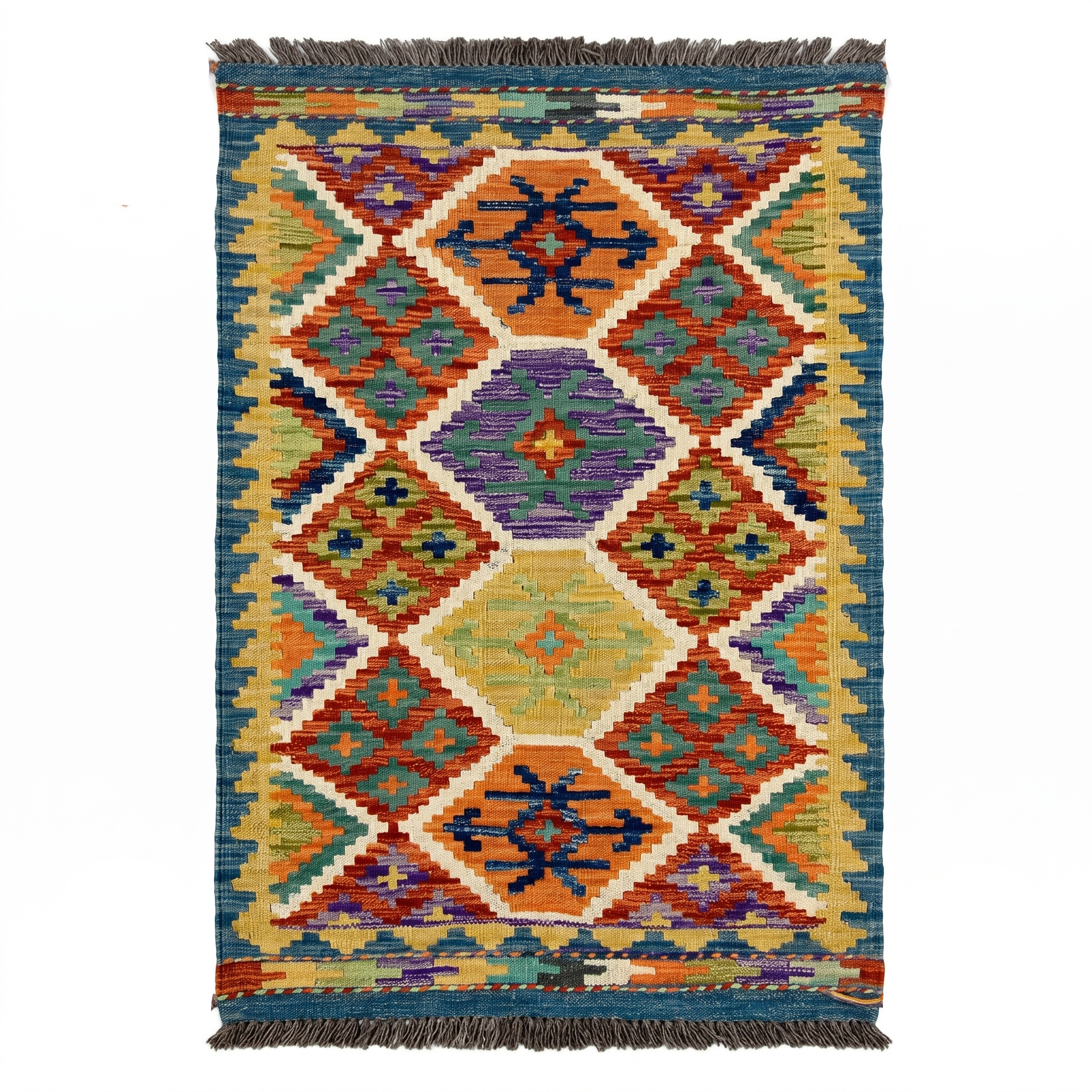 Handmade Afghan Chobi Kilim Rug 120x80 cm KAS#768