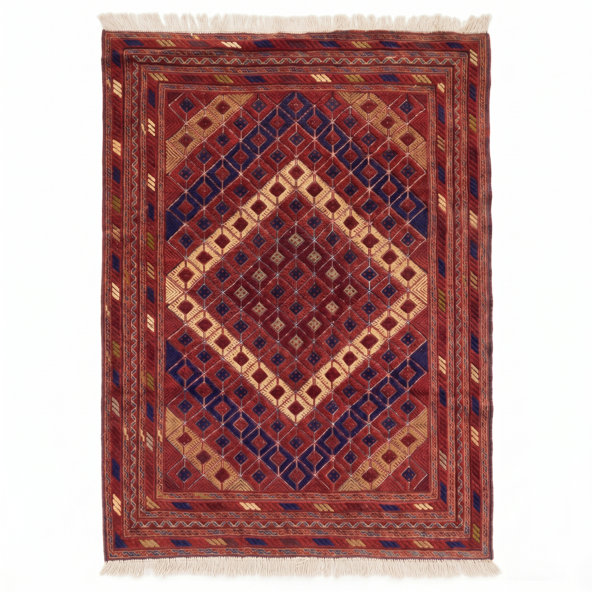 Handmade Afghan Tribal Meshwani Rug 200x158 cm KAS#773