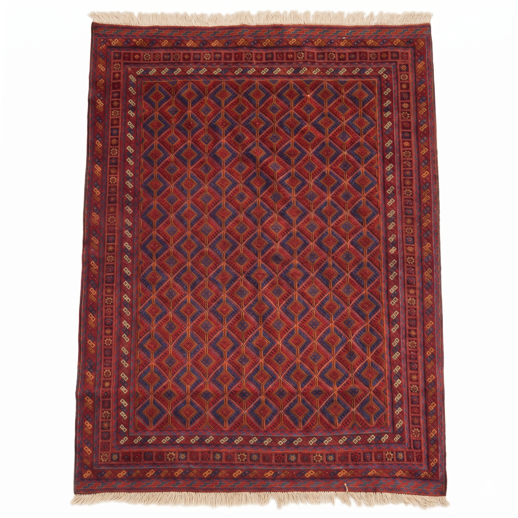 Handmade Afghan Tribal Meshwani Rug 195x155 cm KAS#774