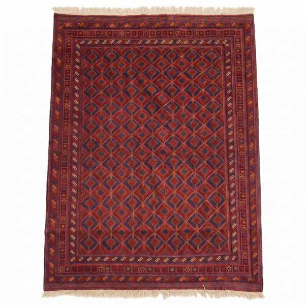 Handmade Afghan Tribal Meshwani Rug 195x155 cm KAS#774