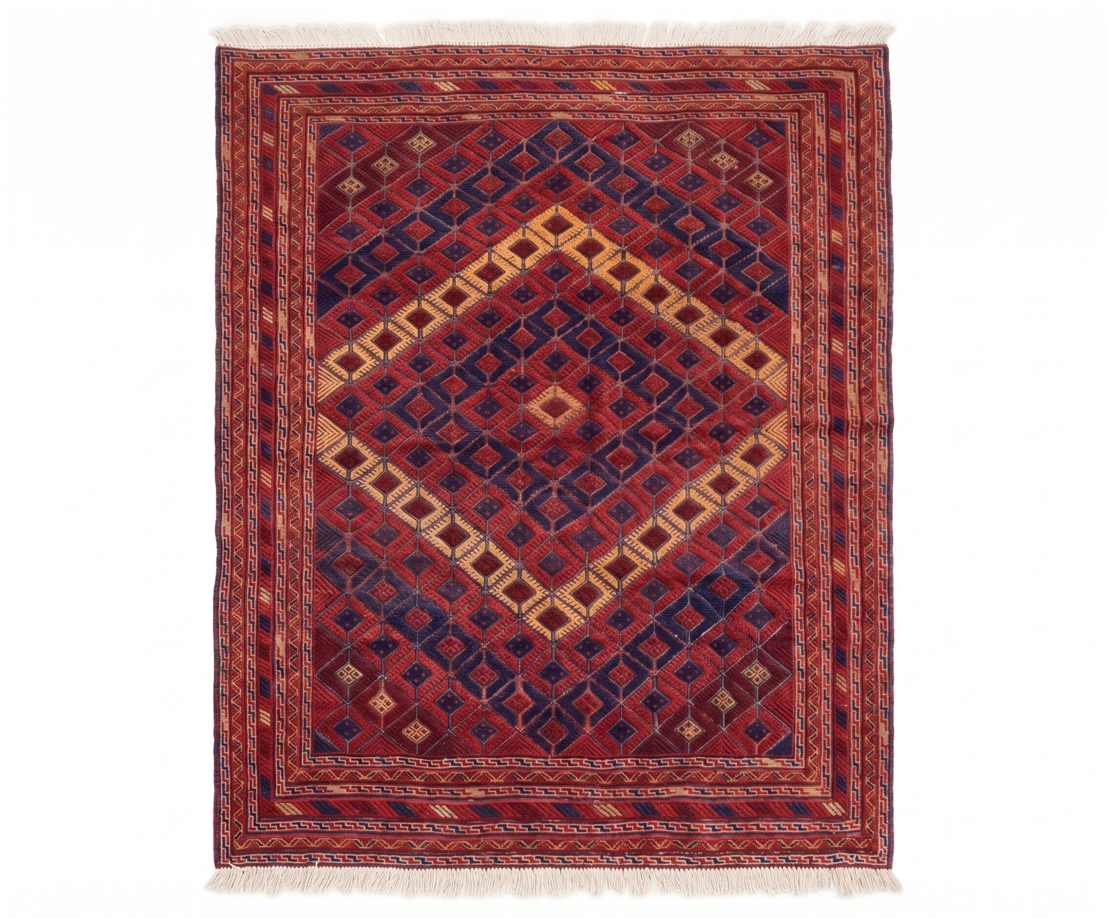 Handmade Afghan Tribal Meshwani Rug 190x158 cm KAS#776
