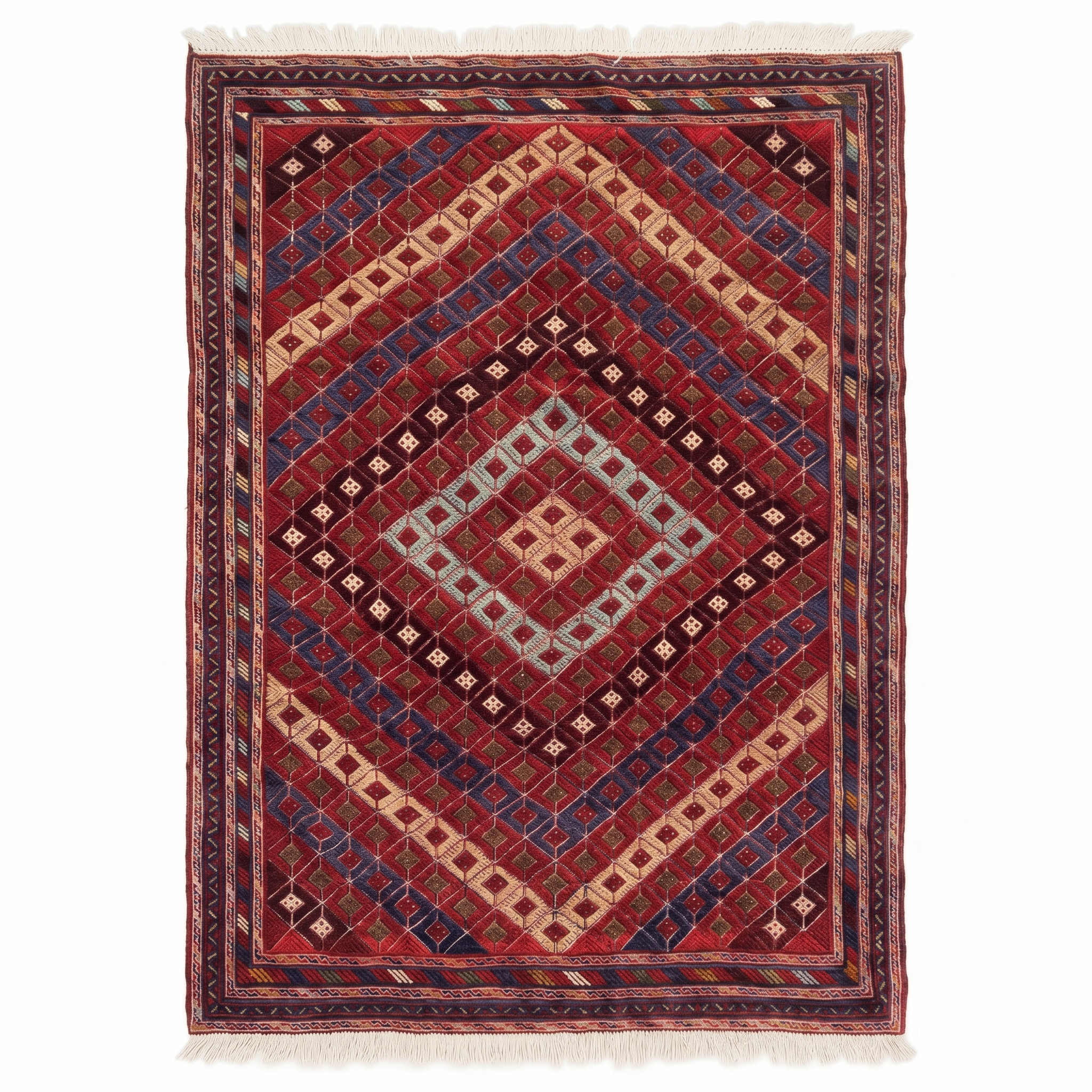 Handmade Afghan Tribal Meshwani Rug 211x158 cm KAS#778