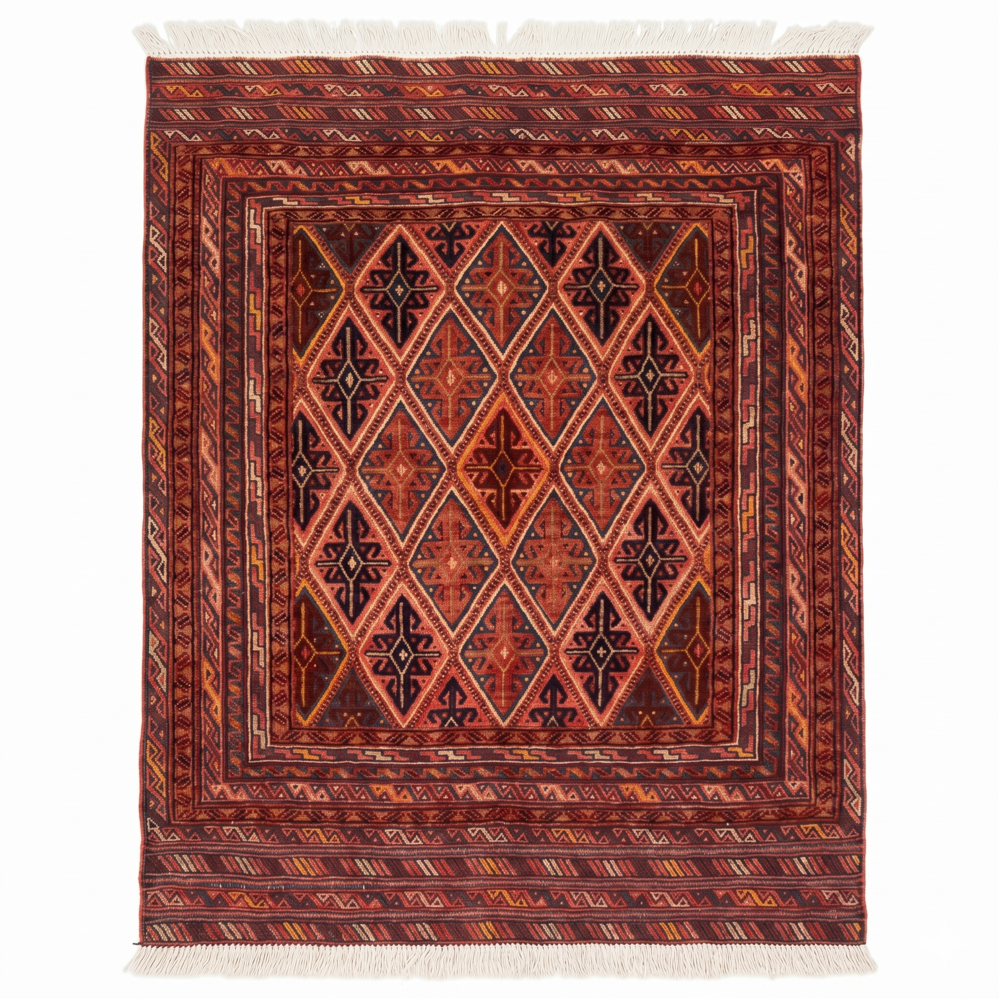 Handmade Afghan Tribal Meshwani Rug 147x107 cm KAS#779