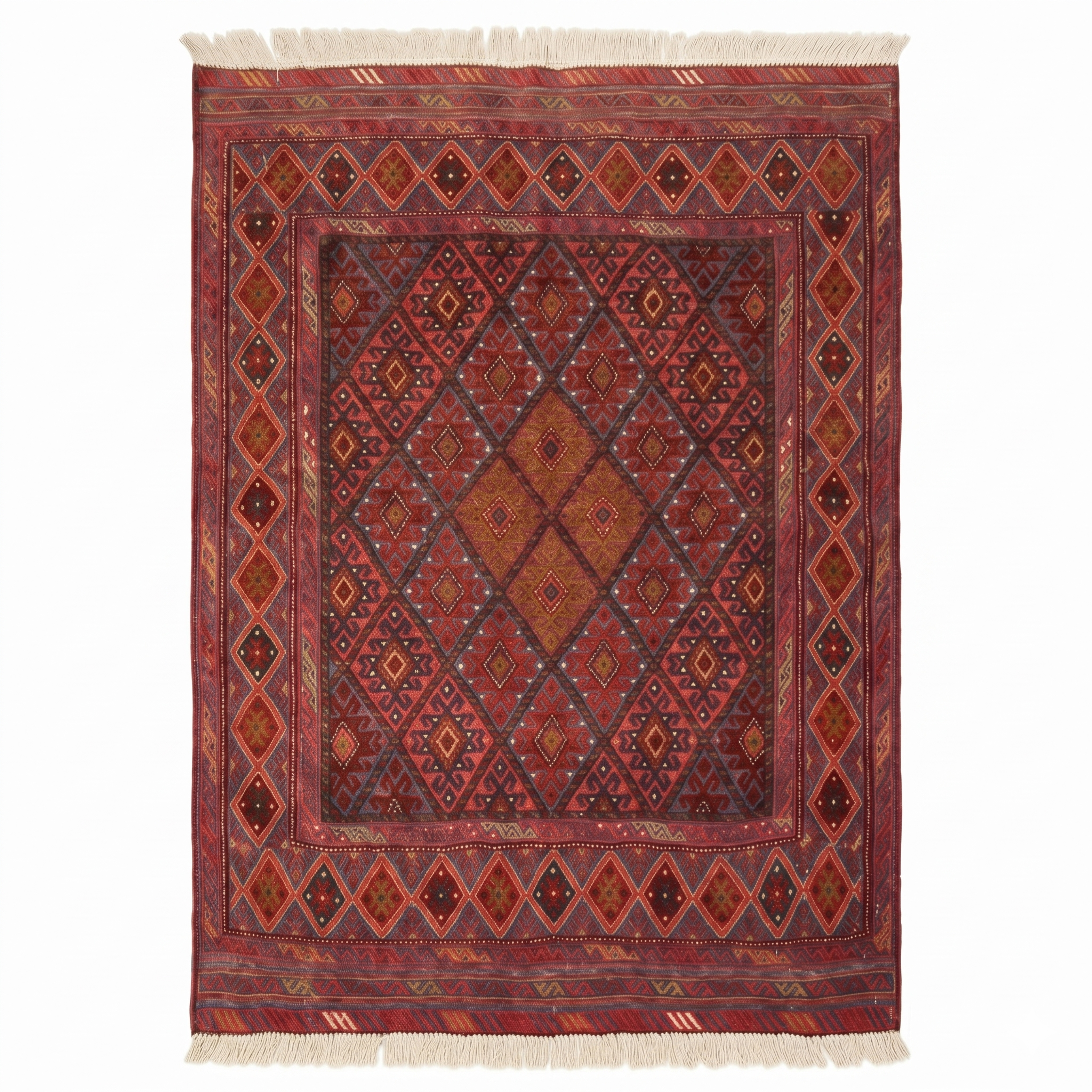 Handmade Afghan Tribal Meshwani Rug 143x121 cm KAS#783