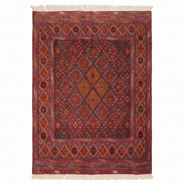 Handmade Afghan Tribal Meshwani Rug 143x121 cm KAS#783