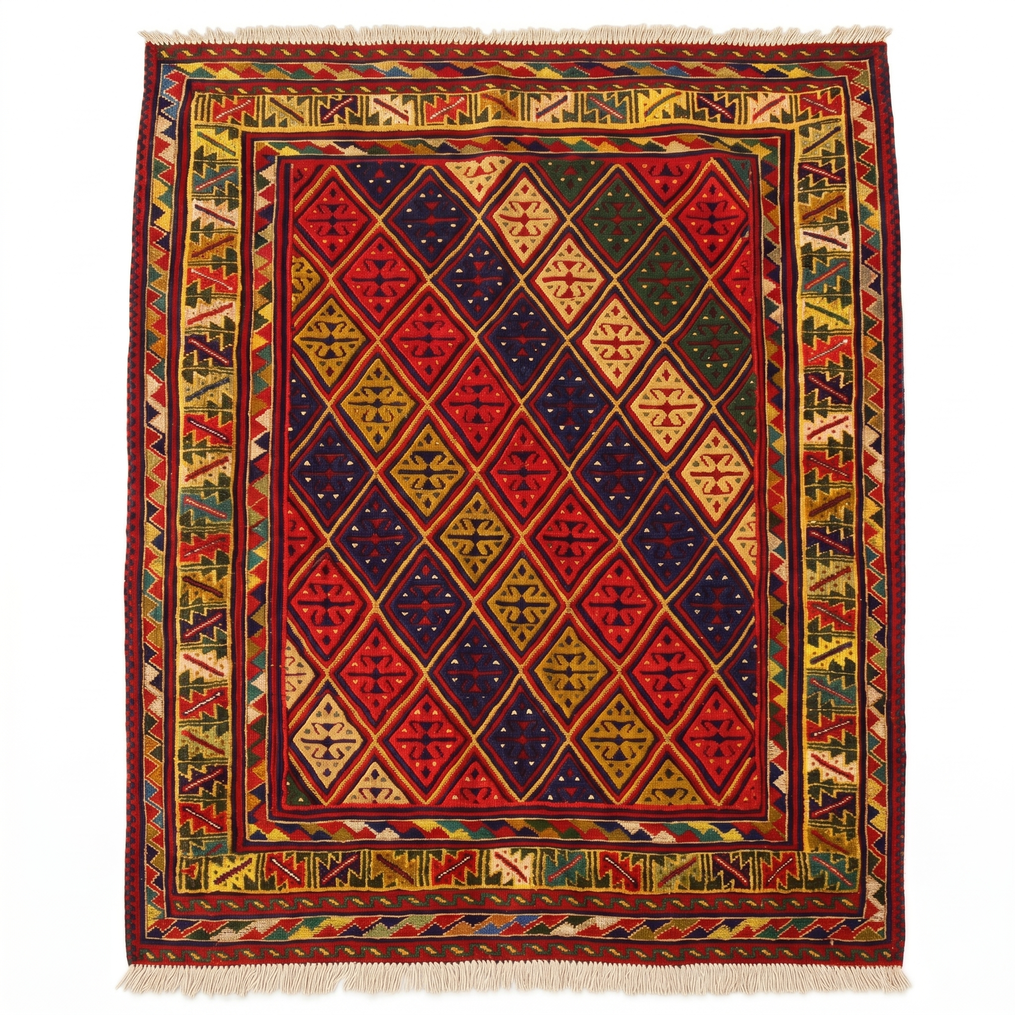 Handmade Afghan Tribal Meshwani Rug 140x125 cm KAS#784