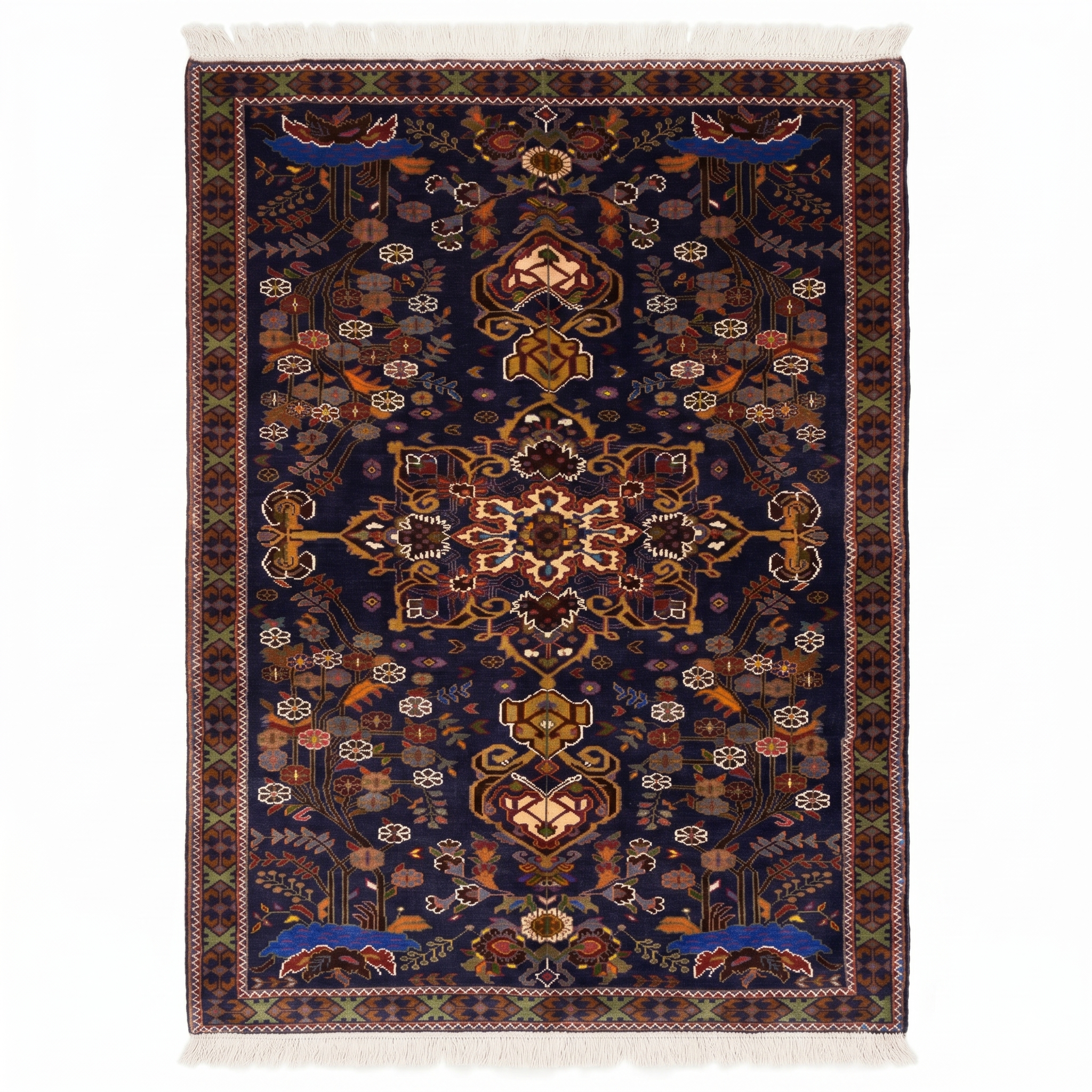 Handmade Afghan Balochi Rug 207x124 cm KAS#791
