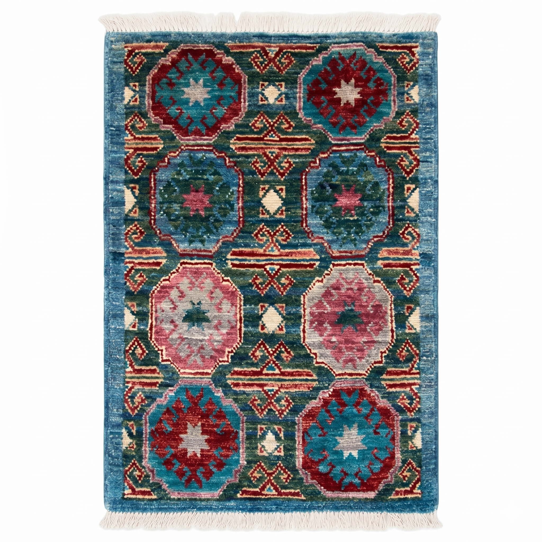 Handmade Afghan Chobi Rug 93x57 cm KAS#794