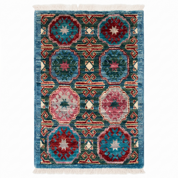 Handmade Afghan Chobi Rug 93x57 cm KAS#794