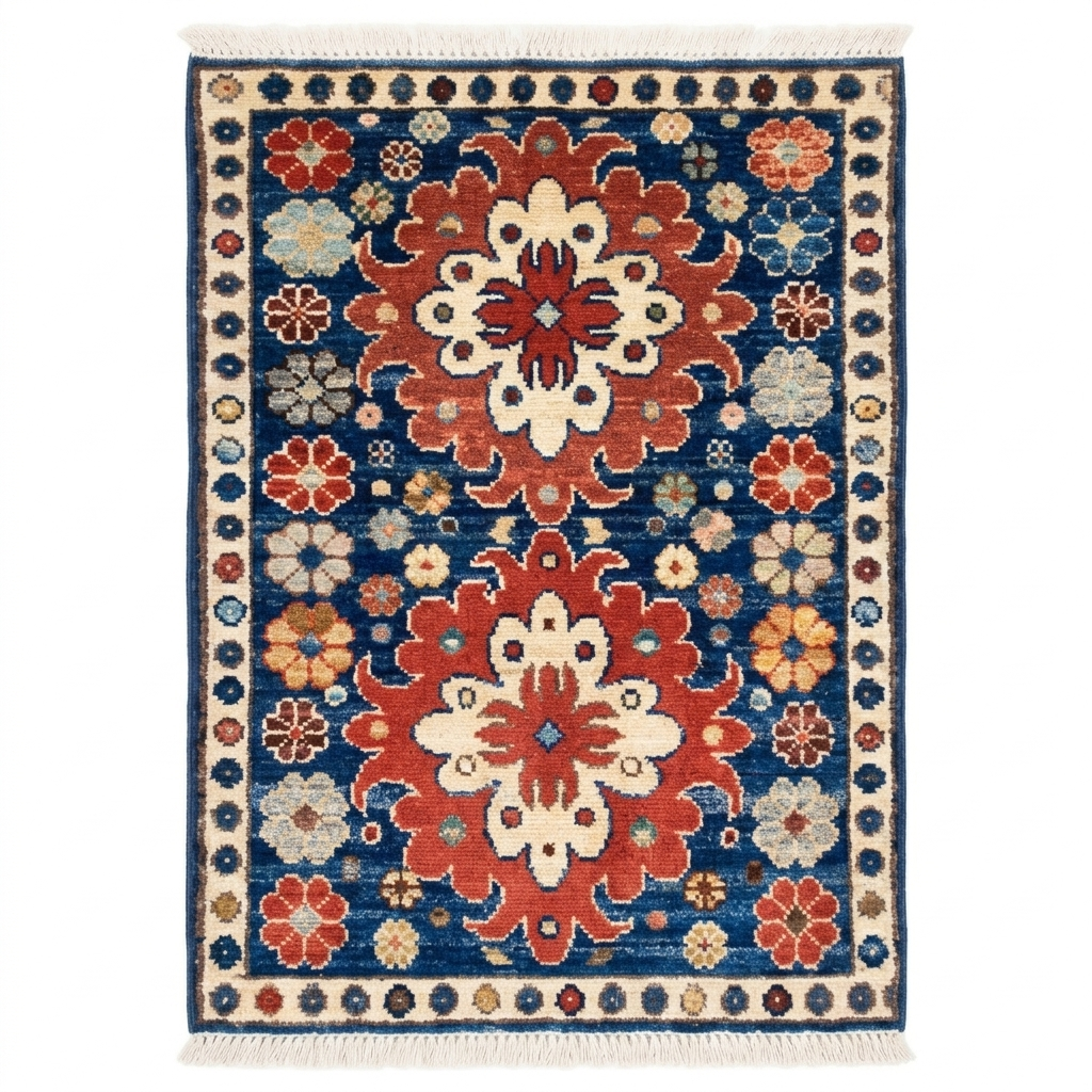 Handmade Afghan Chobi Rug 91x57 cm KAS#797