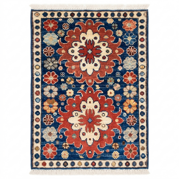 Handmade Afghan Chobi Rug 91x57 cm KAS#797