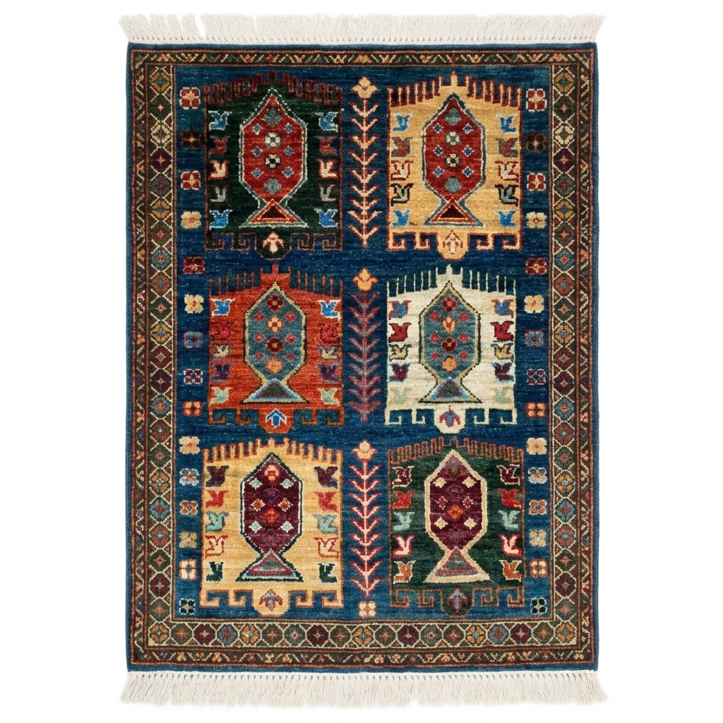 Handmade Afghan Chobi Rug 89x60 cm KAS#799
