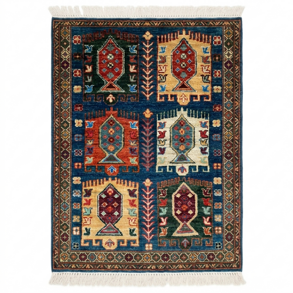 Handmade Afghan Chobi Rug 89x60 cm KAS#799
